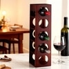 Ikiriya Sheesham Wood Accent Wine Rack in Honey Finish
