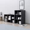 Hexa Engineered Wood Bookshelf Multipurpose Storage Rack in Slate Grey Colour