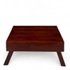 Bradford Sheesham Wood Contemporary Square Foldable Coffee Table In Honey Finish