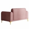 Josbert Velvet 2 Seater Sofa In  Peech Colour
