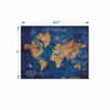 Truss Blue World Map Canvas Wall Prints Canvas Wall Prints Set of 2 Multicolor Matte