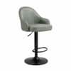 Doe Buck Faux Leather Adjustable Bar Stool in Sage Green Colour