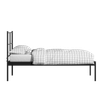 Sheen Metal Non Storage Single Bed in Satin Black Finish