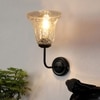 Devansh Metal Electric Wall Light in black Colour with Transparent Shade Count of 1 Light