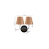 Blaire Dual Off White Cotton Wall Mounted Lamp with Steel Base