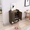 Hexa Red Engineered Wood Shoe Rack in Flower Wenge Colour
