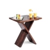 Darcy Sheesham Wood Contemporary Rectangle Set Of 2 Tea Table  Side Tables In Dark Walnut Finish