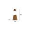 Soyuz Brown Solid Wood Single Hanging Light