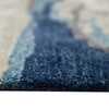 Ada Blue Abstract Hand-Tufted Viscose 10X8 Feet Carpet