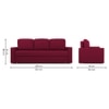 Rubbik 3 Seater Pull Out Sofa cum Bed  in Maroon Colour