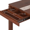 Atlas Crest Storage Solid Wood 6 Seater Dining Table In Honey Finish