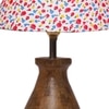 Devansh Multicolor Cotton Table Lamp With  Wood Natural Base (10X12.5 Inches)-38