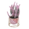 Pink 1 Pieces Lavender Artificial Plant With Pot