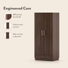Bocado 2 Door Wardrobe in Columbian Walnut Finish