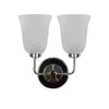 Devansh Metal Electric Wall Light in Steel Colour with White Shade Count of 2 Lights