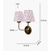 Devansh Metal Electric Wall Light in Gold Colour with Multi Shade Count of 2 Lights