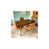 Oakmont Sheesham Wood Mid Century 4 Seater Dining Table Set