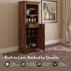 Mateo Solid Wood Bar Cabinet (Teak Finish)