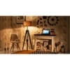 Hubble Tripod Floor Lamp Colour Natural Linen Drum Shade