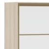 Velora Premium 2 Door 8ft Sliding Wardrobe with mirror Double cream - Hauge Blue Light Oak Finish