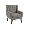Azriah Boucle Fabric Accent Chair in Grey