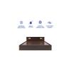 Kumiko Engineered Wood Queen  Size Bed With Box Storage (Walnut Finish)