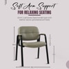 Kepler Brooks Embassy Leatherette Visitor Chair in Grey Colour