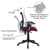 Eexcaeal Mid Back Ergonomic Chair in Maroon Colour