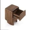 Olen Solid Wood Bedside Table In Amber Walnut Finish
