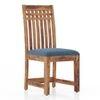 Fidora 4 Seater Dining Table With Set Of 4 Diego Dining Chairs (Colour- Midnight Indigo Blue , Finish- Teak)