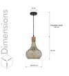 Optica Smoke Glass Hanging Light