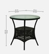 Esperance  Wicker Table And Chair Set In Black Finish