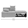 Midora 1 Seater Pull Out Sofa cum Bed  in Grey Colour