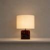 Ember Handicrafted Table Lamp in Splattered glass and Natural Colour