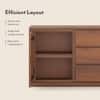 Vector Solid Wood Sideboard in  Amber Walnut Finish