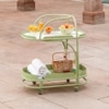 Dastoori Stainless Steel Outdoor Bar Trolley in Green Colour