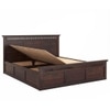 Madhvi Solid Wood King  Size Bed With Box Storage (Walnut Finish)