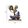 Desert Art Metal Handpainted Blue Tabla Musician Showpiece