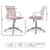 Xxeana Mid Back Ergonomic Chair in Orange Colour