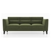 Lewis 3 Seater Fabric Sofa In Moss Green Colour