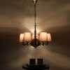 Devansh Wood Wall Mounted Lamp With Off-White Cotton Shade