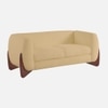 Amala Velvet 2 Seater Sofa Beige in Colour