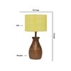 Devansh Yellow Jute Table Lamp With Wood Natural Base (7X13 Inches)-21