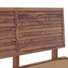 Terence Solid Wood King Size Bed In Teak Finish