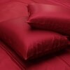Stoa Paris Satin Pillow Covers,  Premium Plain Pillow Cover Set of 2, 68L x 45W cms - Flirty Red