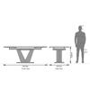 Caribu Glass 4 To 6 Seater Extendable Dining Table In White High Gloss Finish