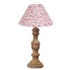 Devansh Multicolor Cotton Table Lamp With  Wood Natural Base (10X18 Inches)-40