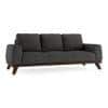 Granada Essential 3 Seater Fabric Sofa in Steel Colour