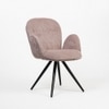 Cotton Fabric Dining Chair in Pink Colour
