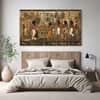 The Castle Decor Egyptian Art Wall Painting Wooden Framed Digital Painting 27x48 Inch